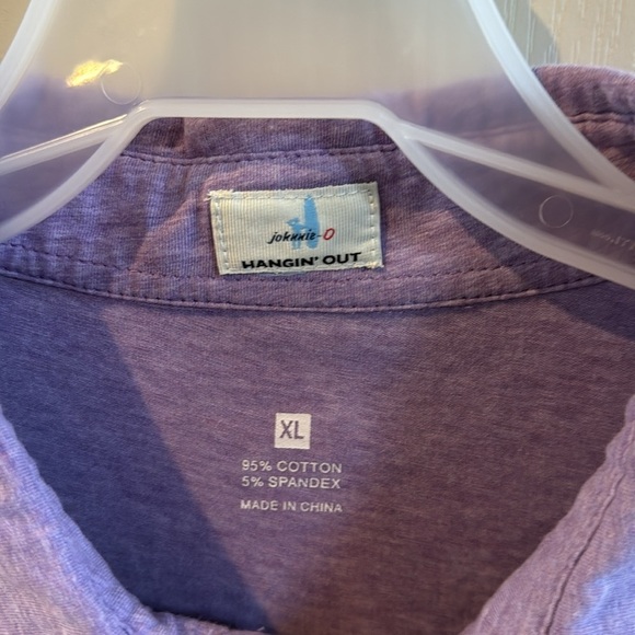 Johnnie-O Hangin' Out HeatheredOriginal Polo Shirt Size X-Large Logo Golf Preppy - Picture 3 of 5